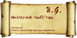 Weintraub György névjegykártya