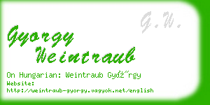 gyorgy weintraub business card